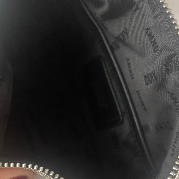 DKNY Stasia Metallic Silver Demi Crossbody Bag-NWT - Picture 9 of 12